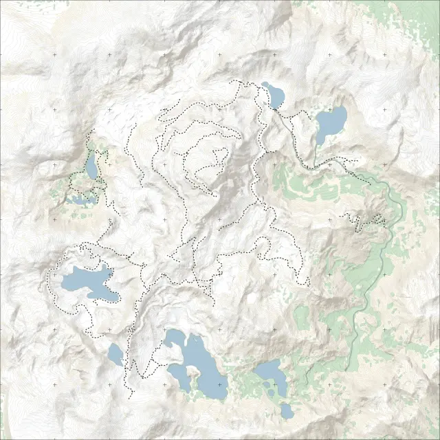 Asgard Mountain original terrain map without collectible pins